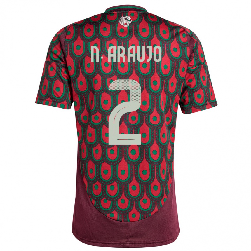 Niño Fútbol Camiseta México Nestor Araujo #2 Granate 1ª Equipación 24-26 Argentina