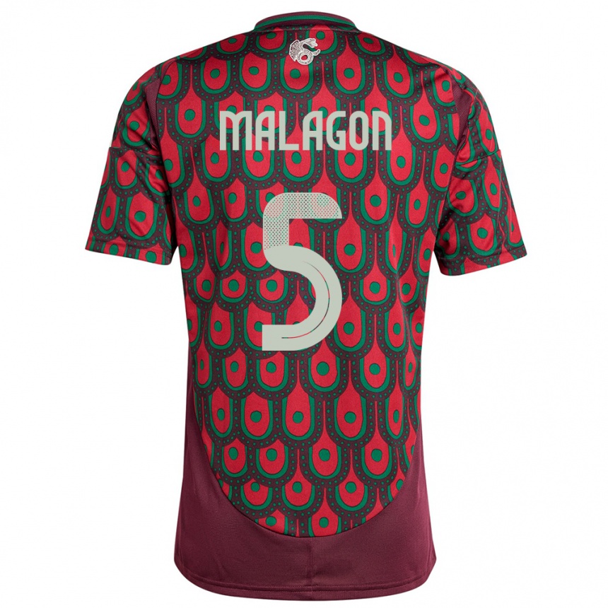 Niño Fútbol Camiseta México Luis Malagon #5 Granate 1ª Equipación 24-26 Argentina