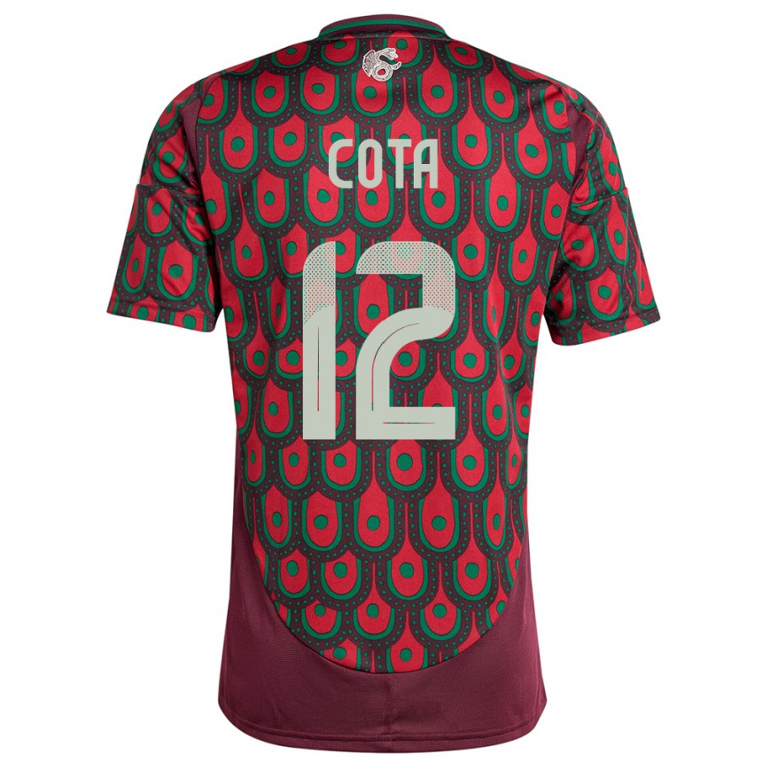 Niño Fútbol Camiseta México Rodolfo Cota #12 Granate 1ª Equipación 24-26 Argentina