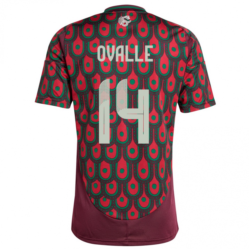 Niño Fútbol Camiseta México Jacqueline Ovalle #14 Granate 1ª Equipación 24-26 Argentina