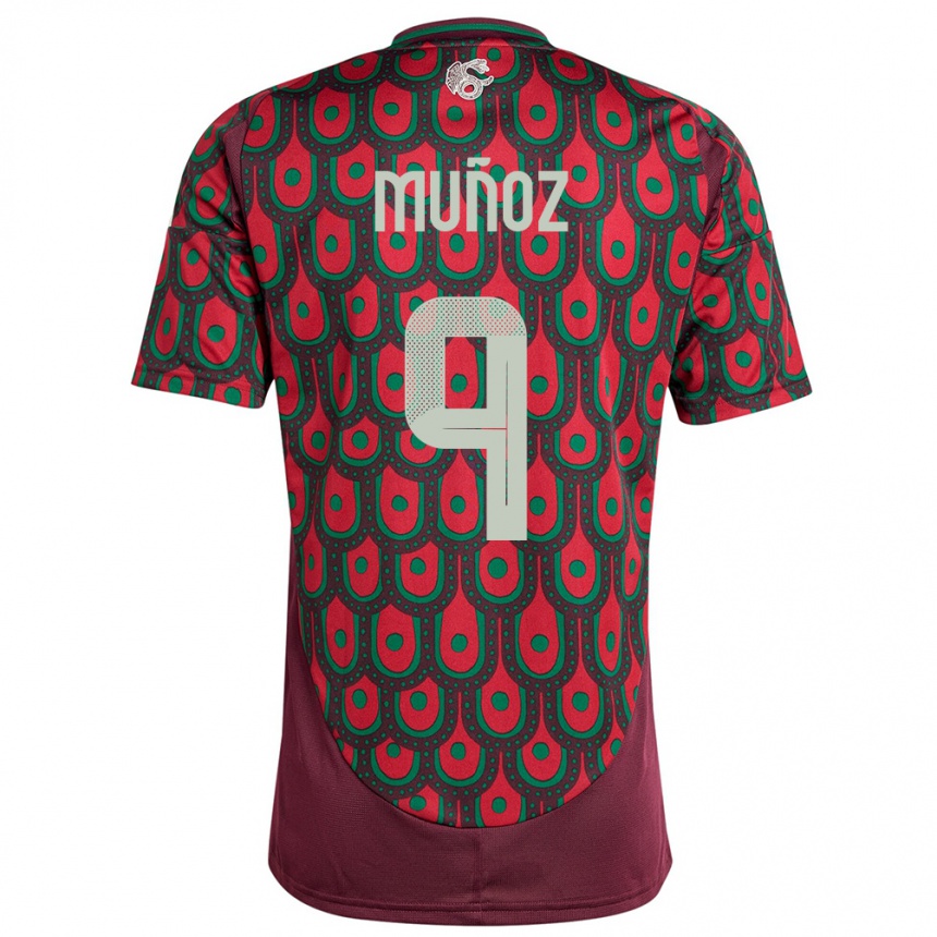 Niño Fútbol Camiseta México Santiago Munoz #9 Granate 1ª Equipación 24-26 Argentina