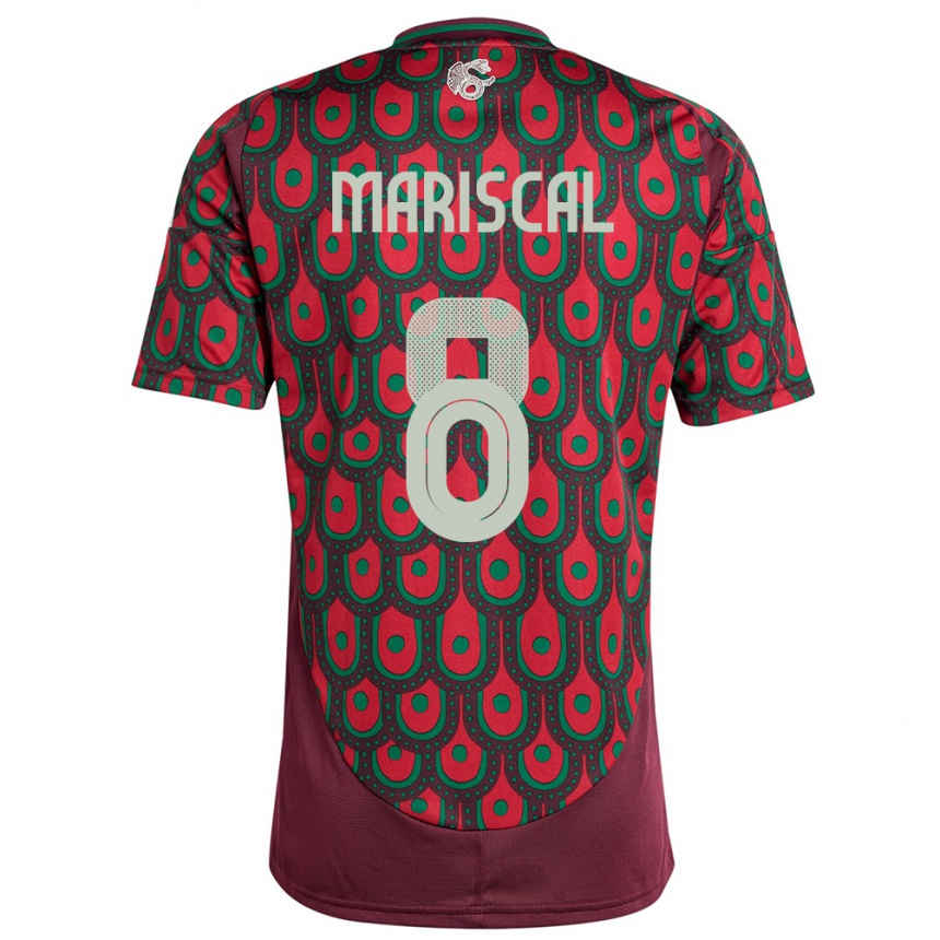 Niño Fútbol Camiseta México Salvador Mariscal #8 Granate 1ª Equipación 24-26 Argentina