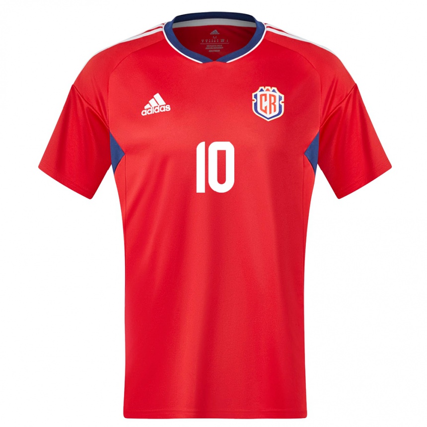 Niño Fútbol Camiseta Costa Rica Brandon Aguilera #10 Rojo 1ª Equipación 24-26 Argentina