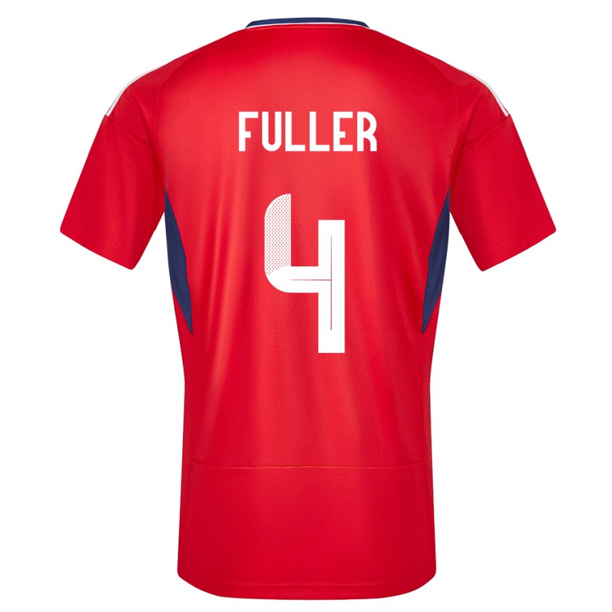 Niño Fútbol Camiseta Costa Rica Keysher Fuller #4 Rojo 1ª Equipación 24-26 Argentina