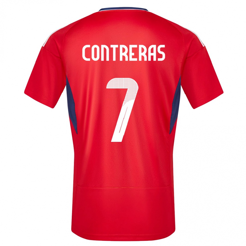 Niño Fútbol Camiseta Costa Rica Anthony Contreras #7 Rojo 1ª Equipación 24-26 Argentina