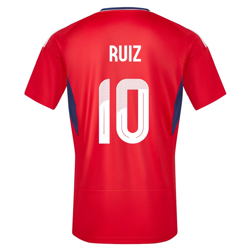 Niño Fútbol Camiseta Costa Rica Bryan Ruiz #10 Rojo 1ª Equipación 24-26 Argentina