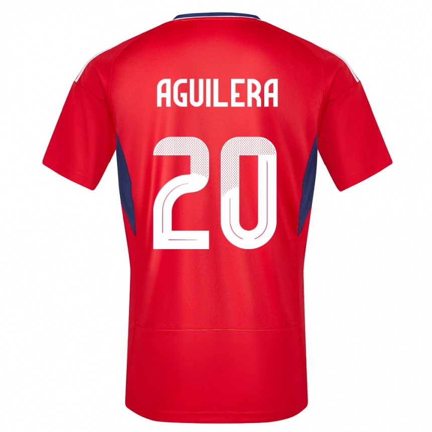 Niño Fútbol Camiseta Costa Rica Brandon Aguilera #20 Rojo 1ª Equipación 24-26 Argentina