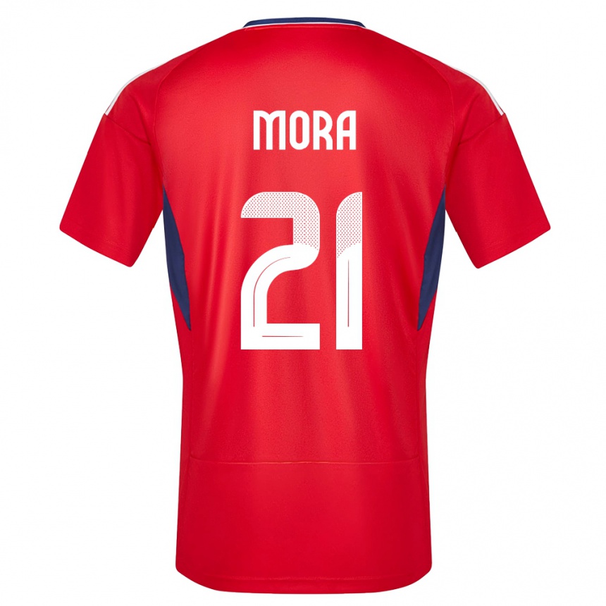 Niño Fútbol Camiseta Costa Rica Carlos Mora #21 Rojo 1ª Equipación 24-26 Argentina