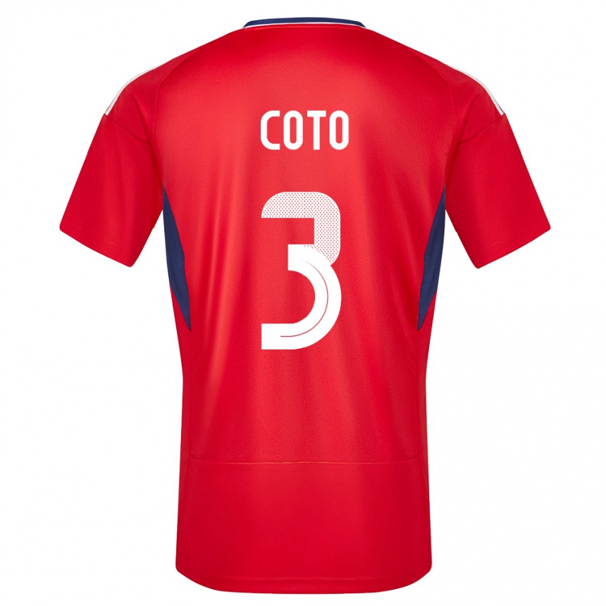 Niño Fútbol Camiseta Costa Rica Maria Coto #3 Rojo 1ª Equipación 24-26 Argentina