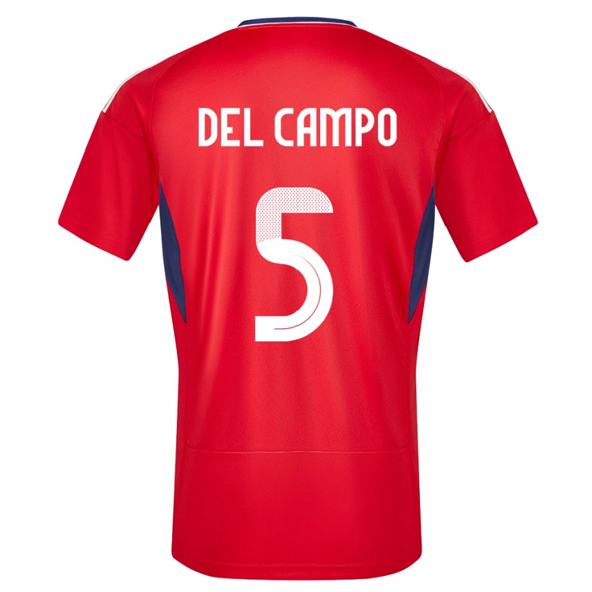 Niño Fútbol Camiseta Costa Rica Valeria Del Campo #5 Rojo 1ª Equipación 24-26 Argentina