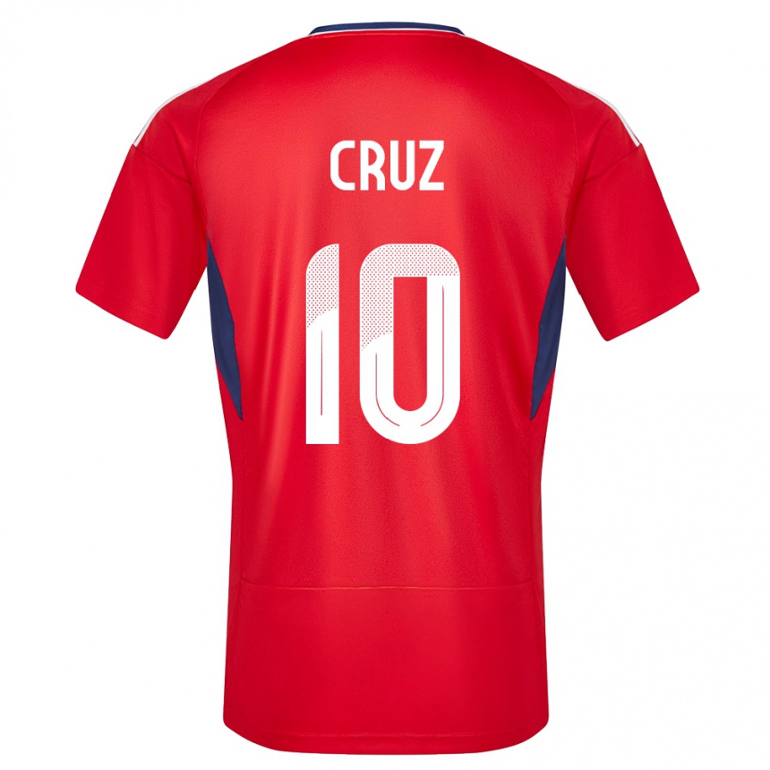 Niño Fútbol Camiseta Costa Rica Shirley Cruz #10 Rojo 1ª Equipación 24-26 Argentina