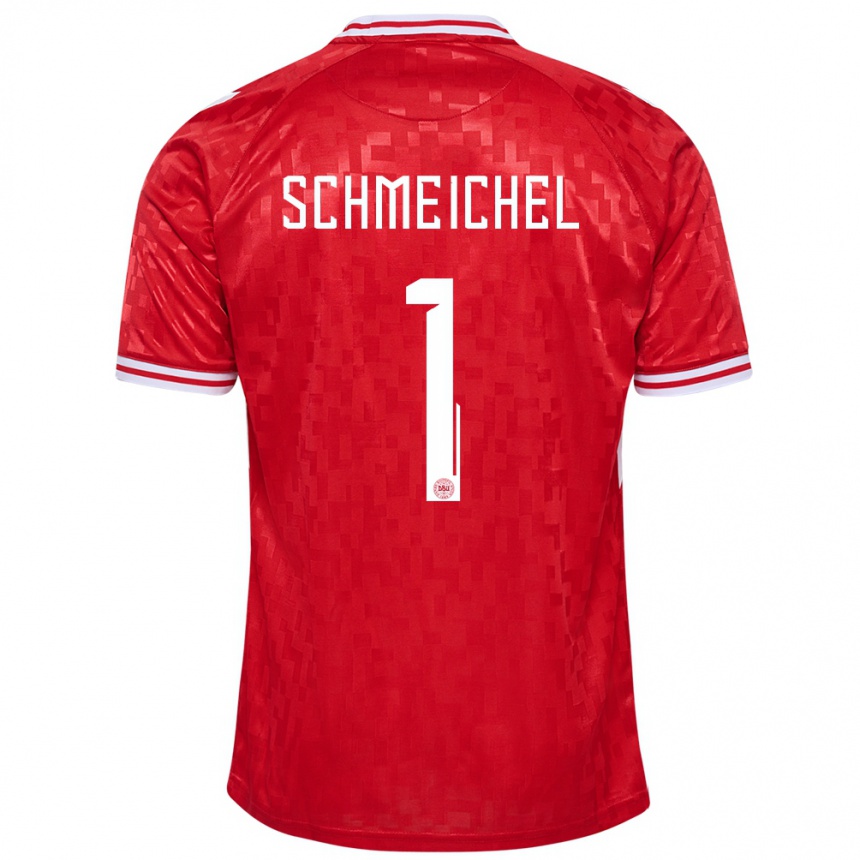 Niño Fútbol Camiseta Dinamarca Kasper Schmeichel #1 Rojo 1ª Equipación 24-26 Argentina