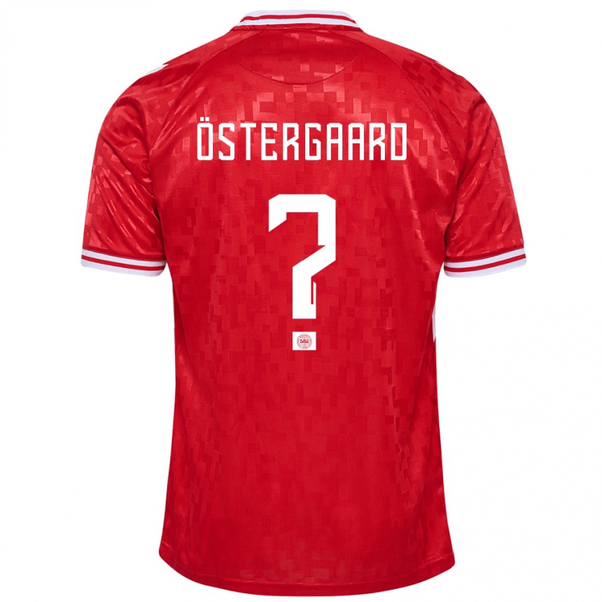 Niño Fútbol Camiseta Dinamarca Christian Östergaard #0 Rojo 1ª Equipación 24-26 Argentina