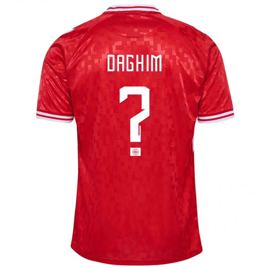 Niño Fútbol Camiseta Dinamarca Adam Daghim #0 Rojo 1ª Equipación 24-26 Argentina