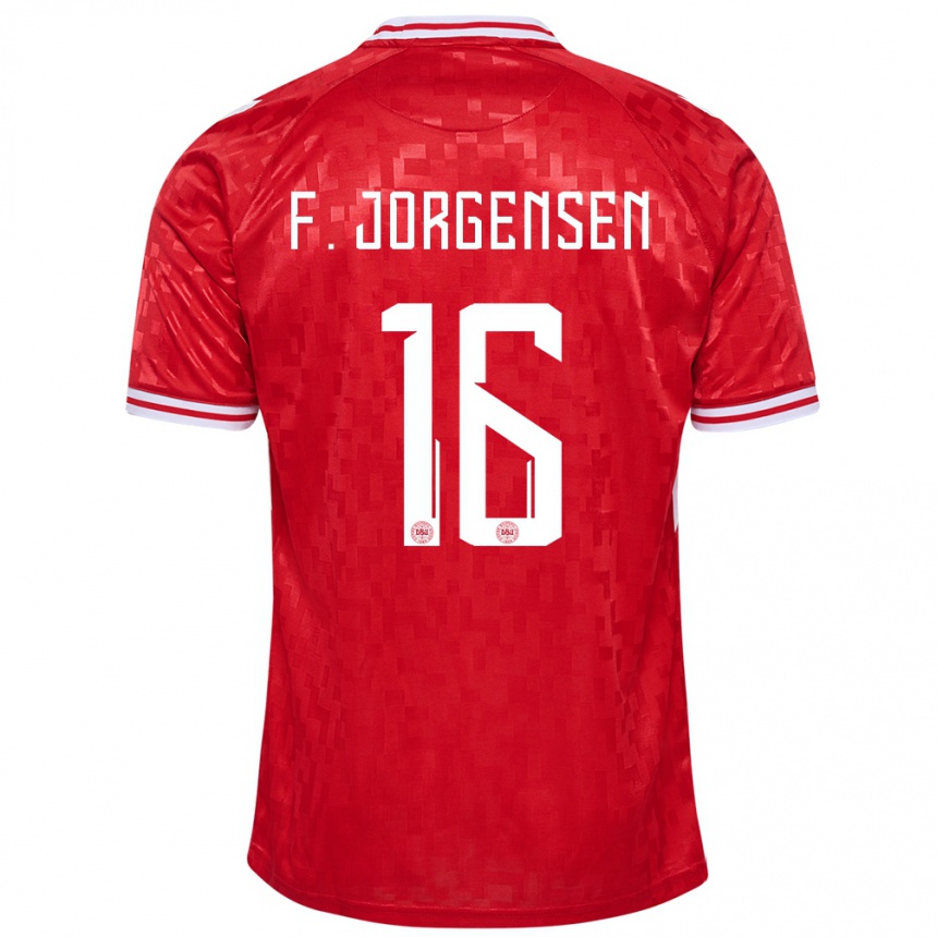 Niño Fútbol Camiseta Dinamarca Filip Jorgensen #16 Rojo 1ª Equipación 24-26 Argentina