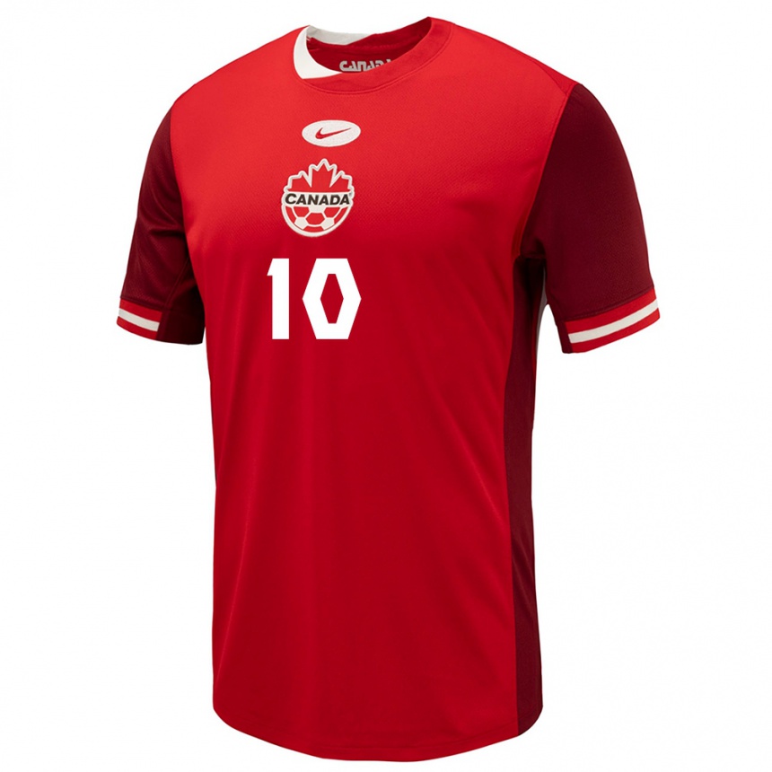 Niño Fútbol Camiseta Canadá Matthew Catavolo #10 Rojo 1ª Equipación 24-26 Argentina