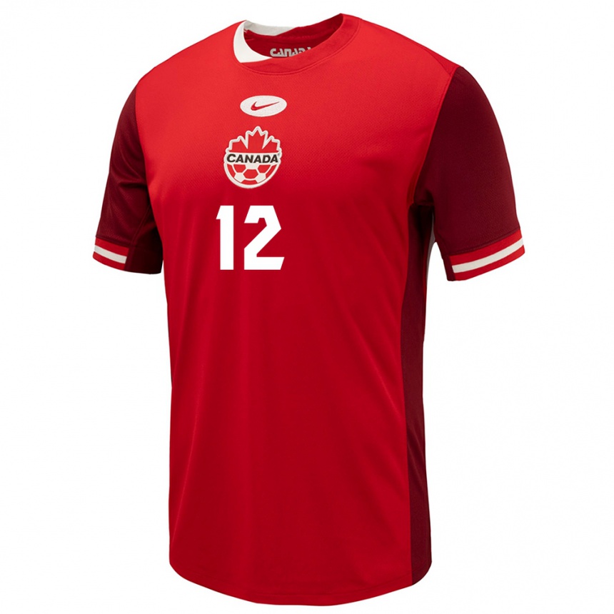 Niño Fútbol Camiseta Canadá Ike Ugbo #12 Rojo 1ª Equipación 24-26 Argentina