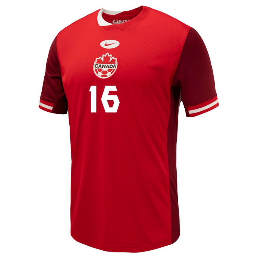 Niño Fútbol Camiseta Canadá Mael Henry #16 Rojo 1ª Equipación 24-26 Argentina