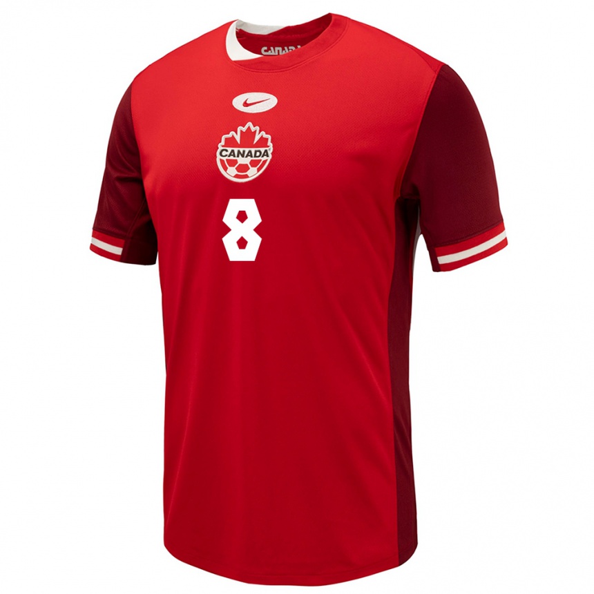 Niño Fútbol Camiseta Canadá Ismael Kone #8 Rojo 1ª Equipación 24-26 Argentina