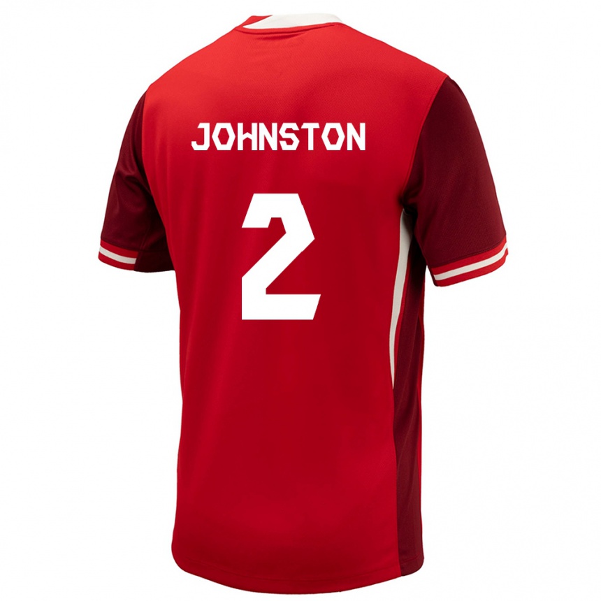 Niño Fútbol Camiseta Canadá Alistair Johnston #2 Rojo 1ª Equipación 24-26 Argentina