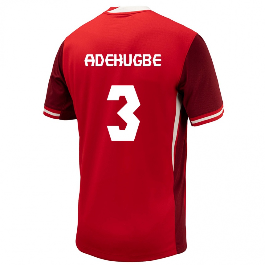 Niño Fútbol Camiseta Canadá Samuel Adekugbe #3 Rojo 1ª Equipación 24-26 Argentina