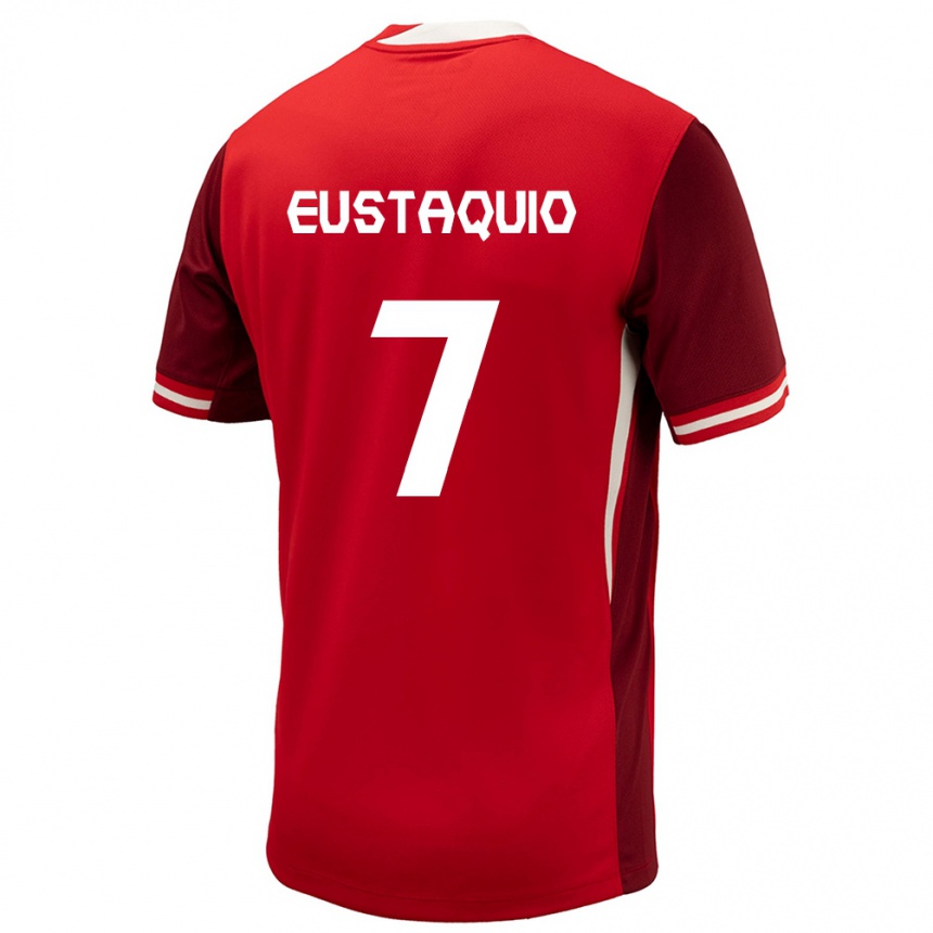 Niño Fútbol Camiseta Canadá Stephen Eustaquio #7 Rojo 1ª Equipación 24-26 Argentina