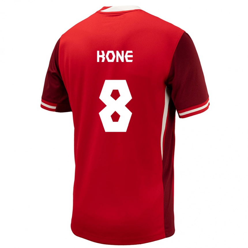 Niño Fútbol Camiseta Canadá Ismael Kone #8 Rojo 1ª Equipación 24-26 Argentina