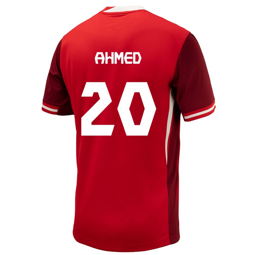 Niño Fútbol Camiseta Canadá Ali Ahmed #20 Rojo 1ª Equipación 24-26 Argentina