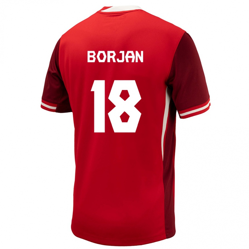 Niño Fútbol Camiseta Canadá Milan Borjan #18 Rojo 1ª Equipación 24-26 Argentina