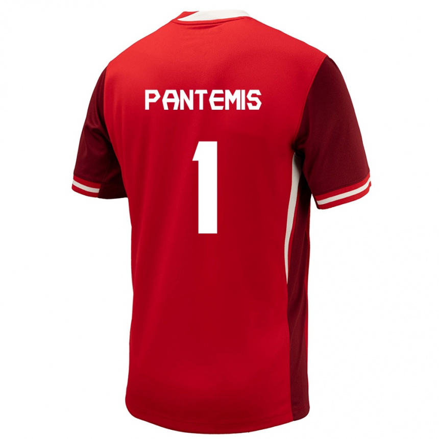 Niño Fútbol Camiseta Canadá James Pantemis #1 Rojo 1ª Equipación 24-26 Argentina