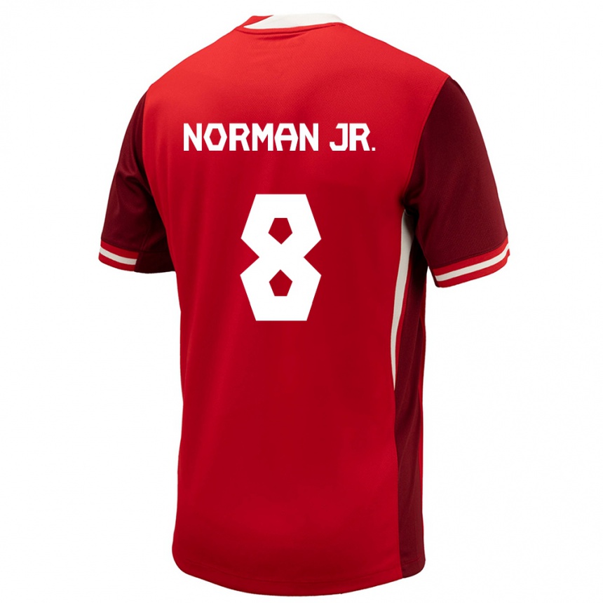 Niño Fútbol Camiseta Canadá David Norman Jr. #8 Rojo 1ª Equipación 24-26 Argentina