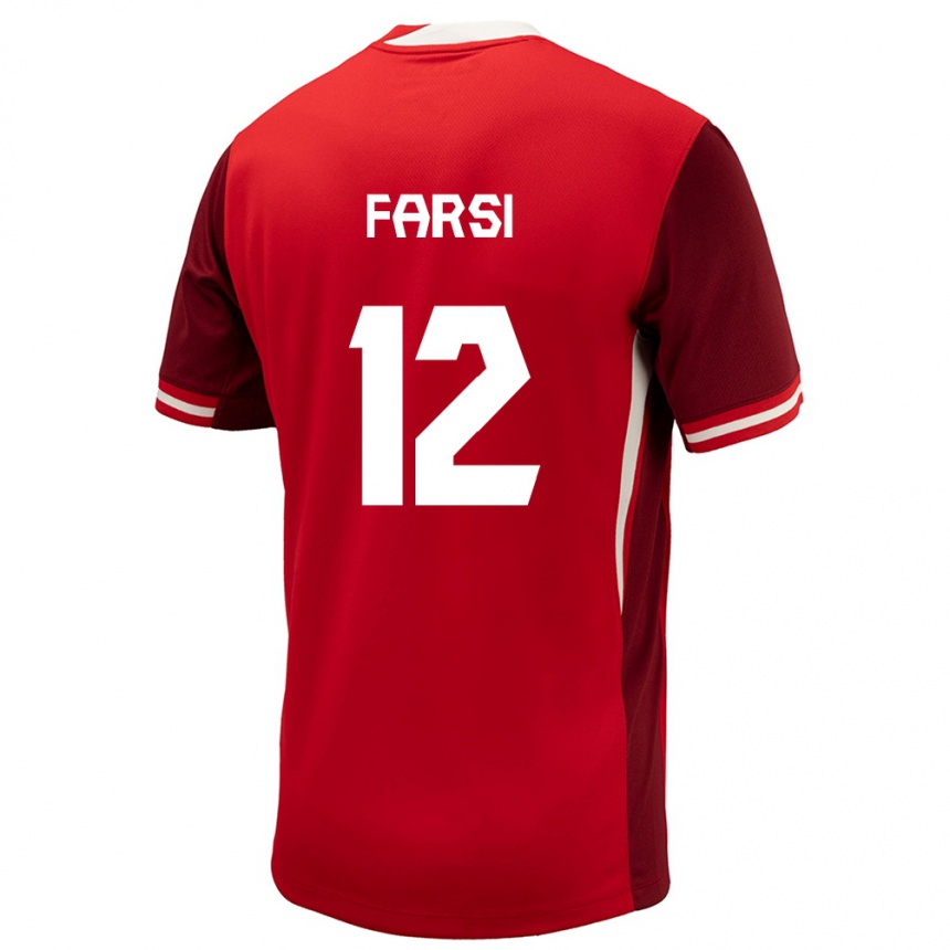 Niño Fútbol Camiseta Canadá Mohamed Farsi #12 Rojo 1ª Equipación 24-26 Argentina