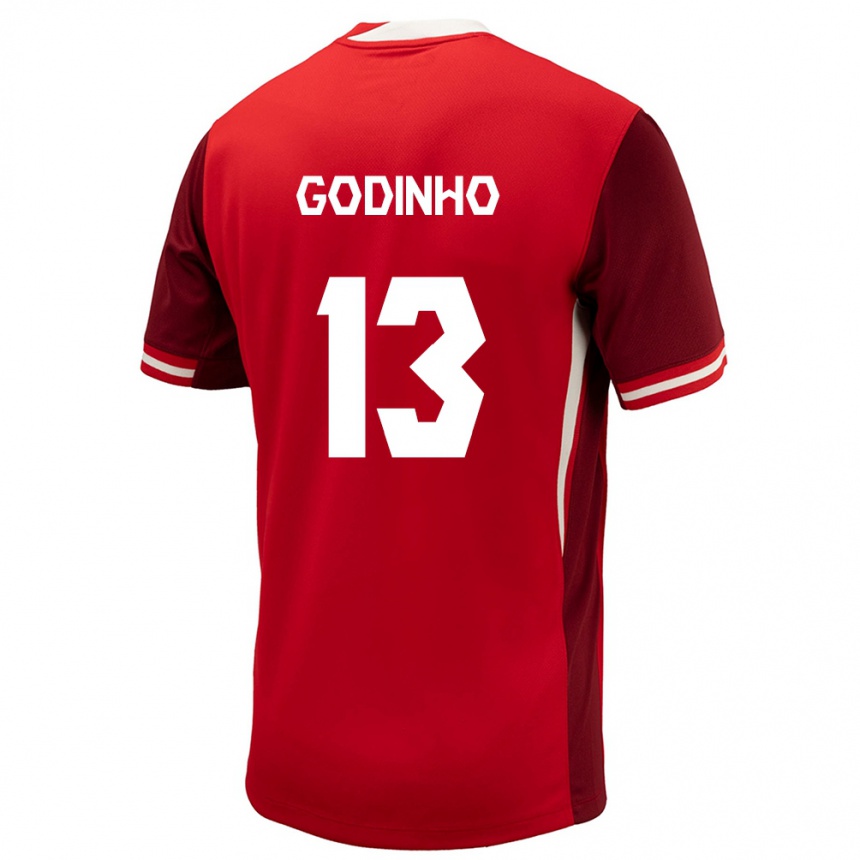 Niño Fútbol Camiseta Canadá Marcus Godinho #13 Rojo 1ª Equipación 24-26 Argentina