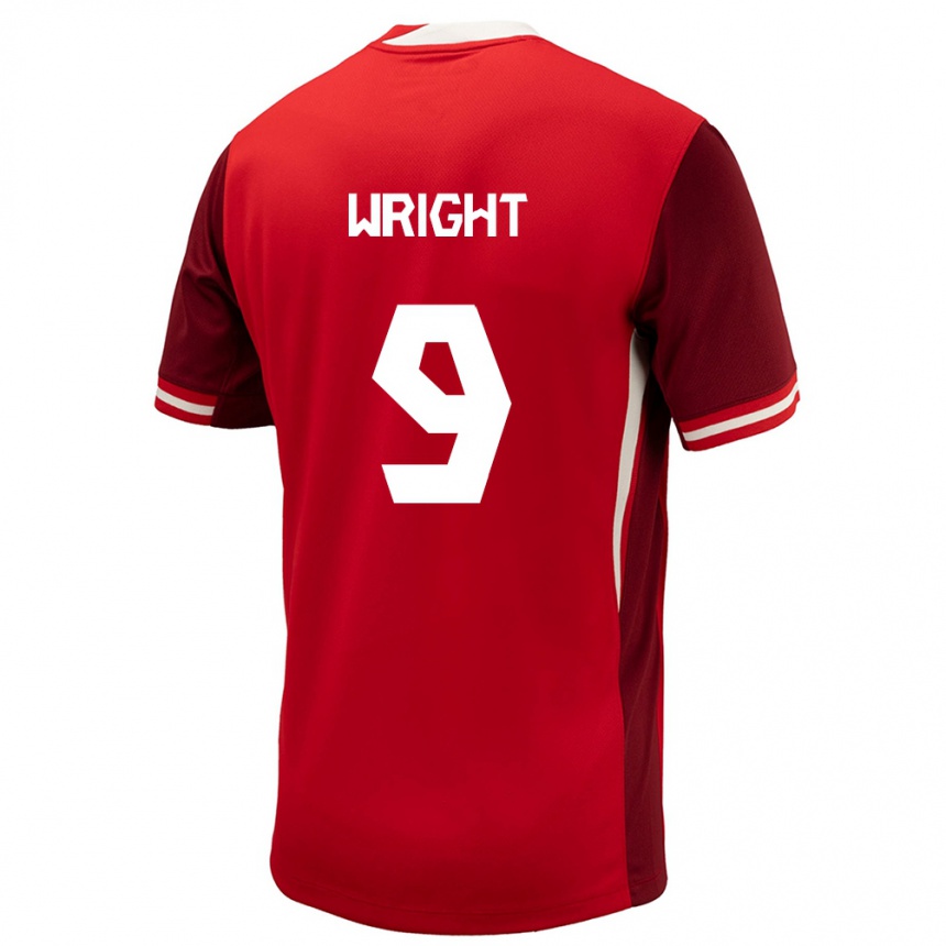 Niño Fútbol Camiseta Canadá Lowell Wright #9 Rojo 1ª Equipación 24-26 Argentina