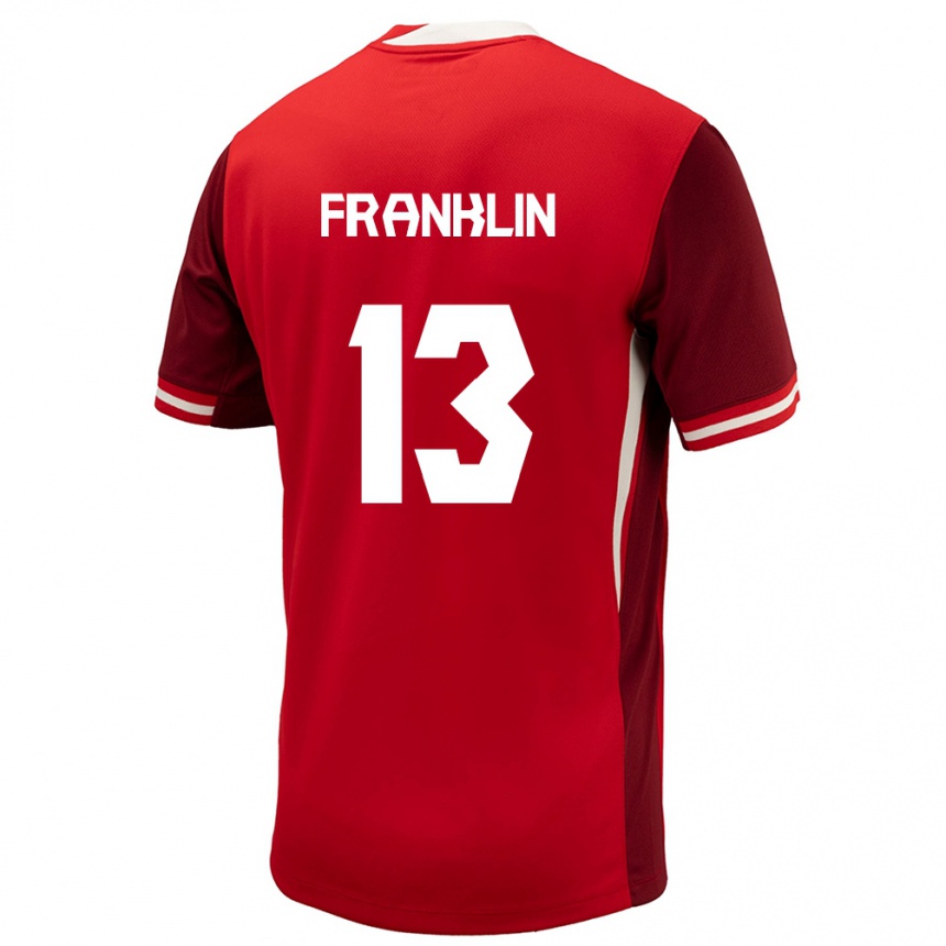 Niño Fútbol Camiseta Canadá Kobe Franklin #13 Rojo 1ª Equipación 24-26 Argentina