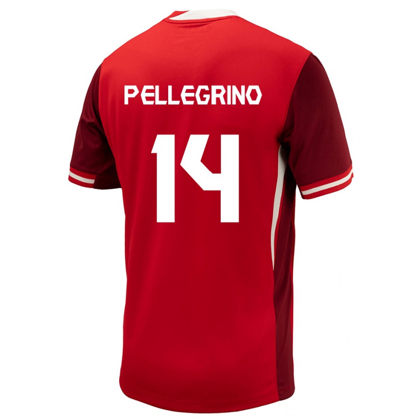 Niño Fútbol Camiseta Canadá Gabriel Pellegrino #14 Rojo 1ª Equipación 24-26 Argentina