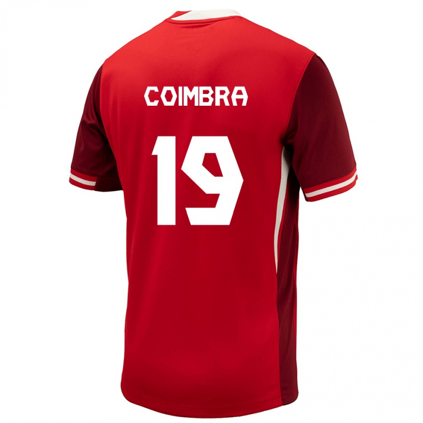 Niño Fútbol Camiseta Canadá Tiago Coimbra #19 Rojo 1ª Equipación 24-26 Argentina