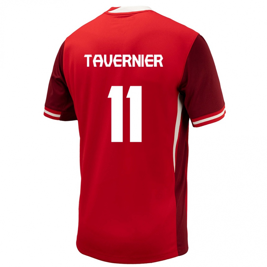 Niño Fútbol Camiseta Canadá Kevaughn Tavernier #11 Rojo 1ª Equipación 24-26 Argentina