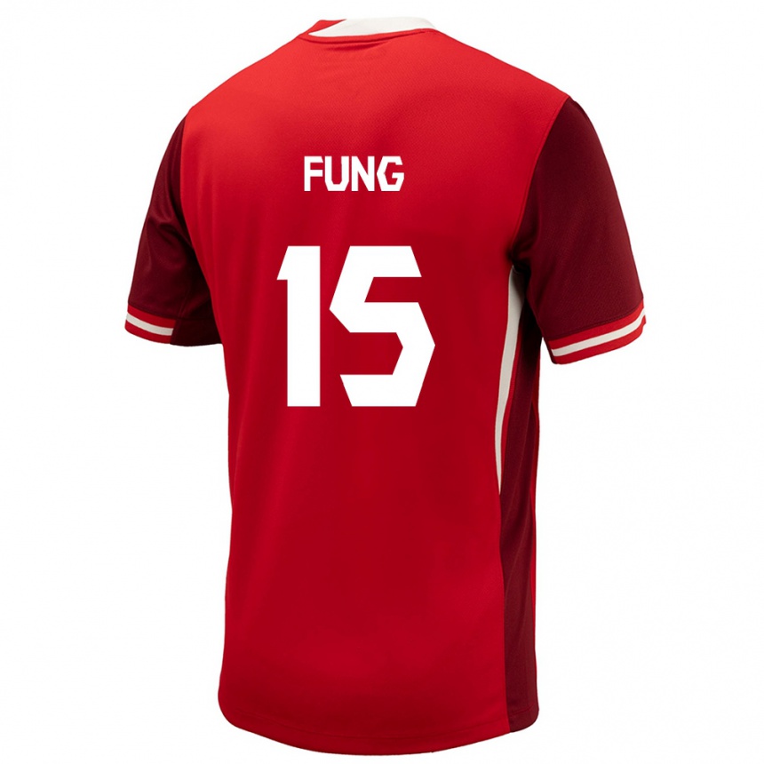 Niño Fútbol Camiseta Canadá Victor Fung #15 Rojo 1ª Equipación 24-26 Argentina