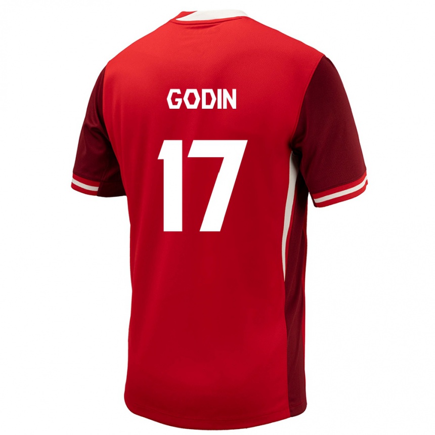 Niño Fútbol Camiseta Canadá Étienne Godin #17 Rojo 1ª Equipación 24-26 Argentina