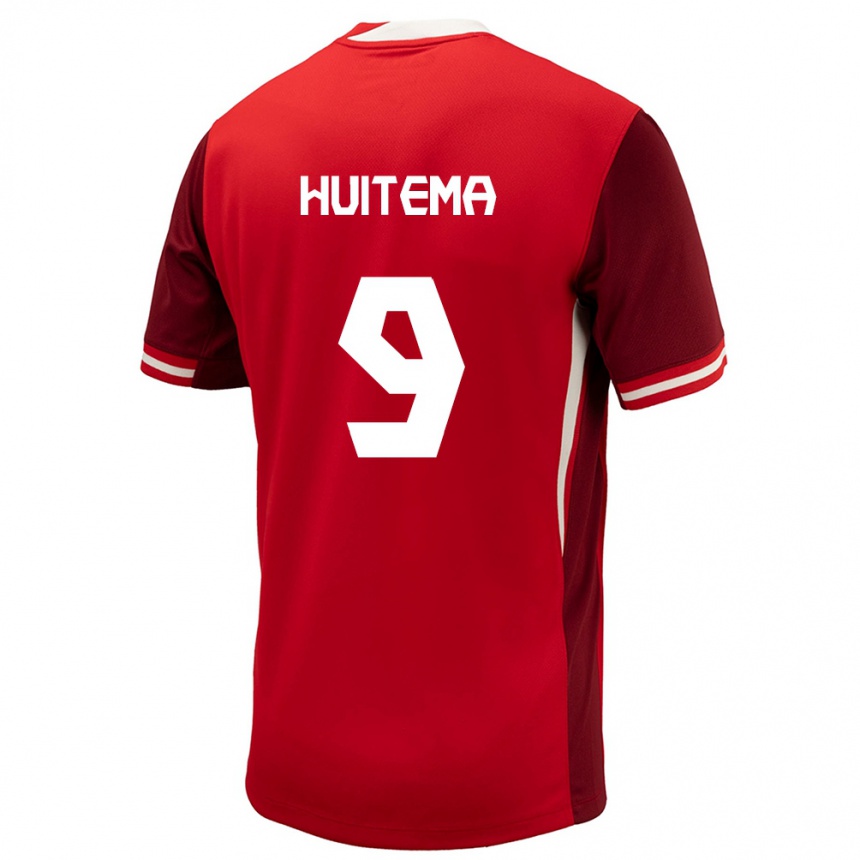 Niño Fútbol Camiseta Canadá Jordyn Huitema #9 Rojo 1ª Equipación 24-26 Argentina