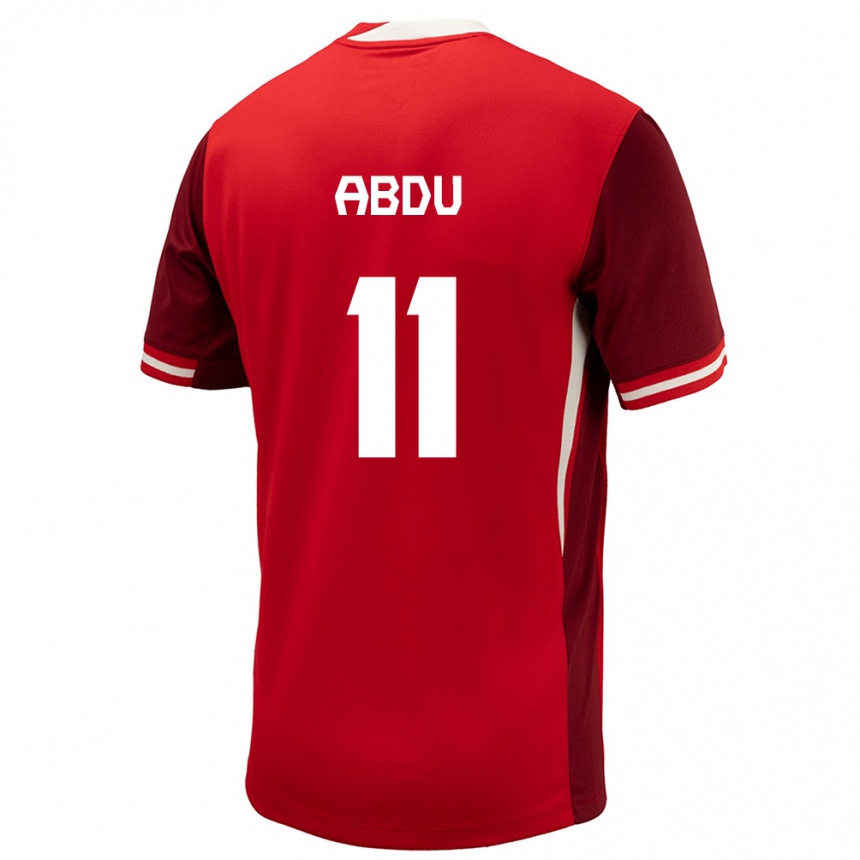 Niño Fútbol Camiseta Canadá Latifah Abdu #11 Rojo 1ª Equipación 24-26 Argentina