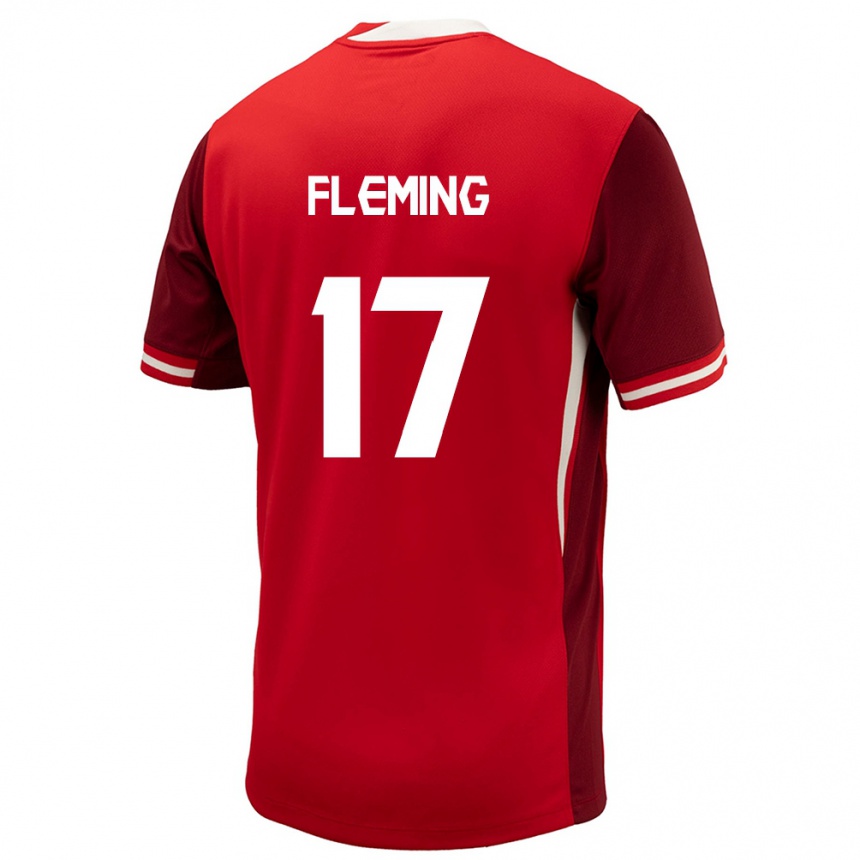 Niño Fútbol Camiseta Canadá Jessie Fleming #17 Rojo 1ª Equipación 24-26 Argentina