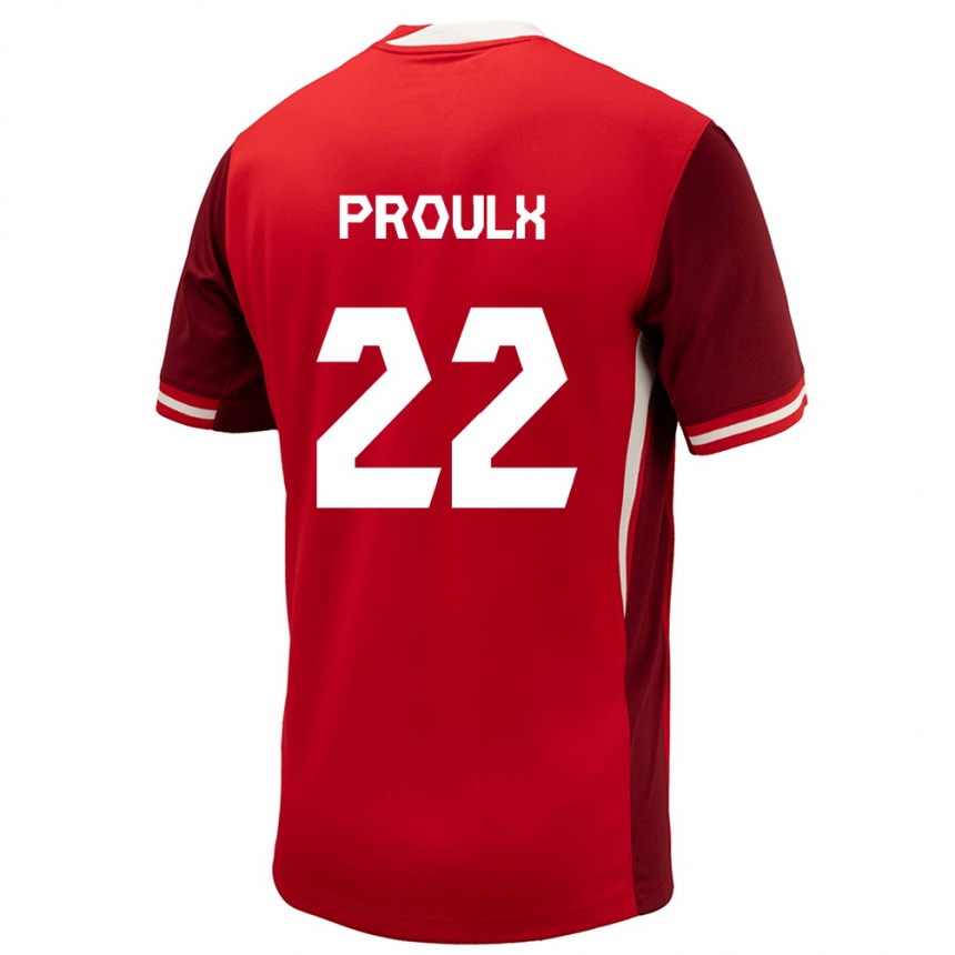 Niño Fútbol Camiseta Canadá Lysianne Proulx #22 Rojo 1ª Equipación 24-26 Argentina