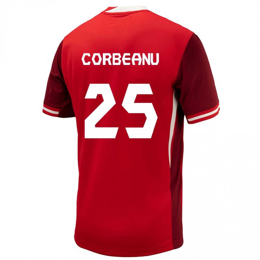 Niño Fútbol Camiseta Canadá Theo Corbeanu #25 Rojo 1ª Equipación 24-26 Argentina