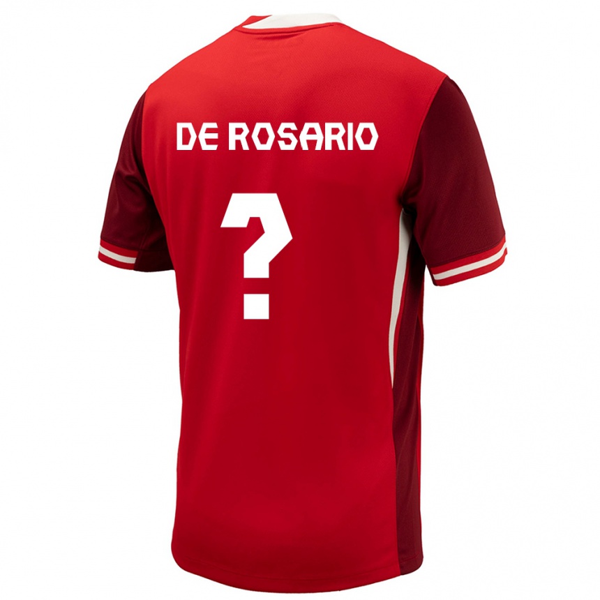 Niño Fútbol Camiseta Canadá Adisa De Rosario #0 Rojo 1ª Equipación 24-26 Argentina