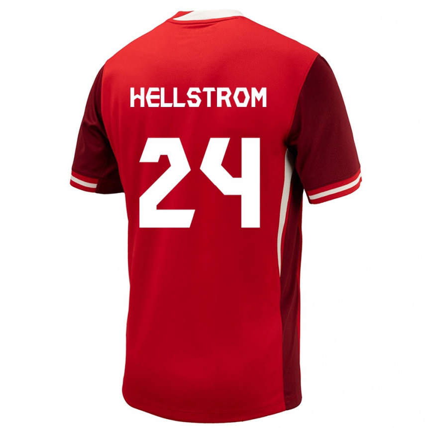 Niño Fútbol Camiseta Canadá Jenna Hellstrom #24 Rojo 1ª Equipación 24-26 Argentina