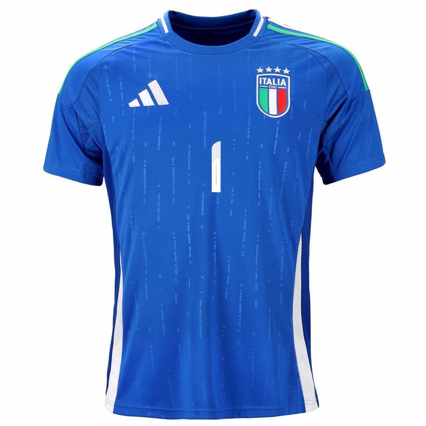 Niño Fútbol Camiseta Italia Alessandro Longoni #1 Azul 1ª Equipación 24-26 Argentina