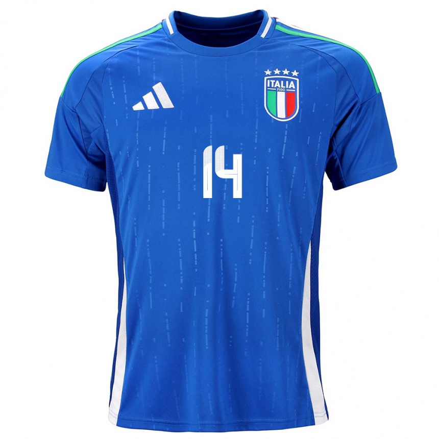 Niño Fútbol Camiseta Italia Chiara Beccari #14 Azul 1ª Equipación 24-26 Argentina