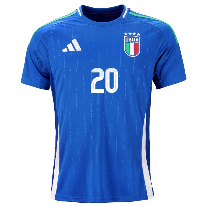 Niño Fútbol Camiseta Italia Giada Greggi #20 Azul 1ª Equipación 24-26 Argentina